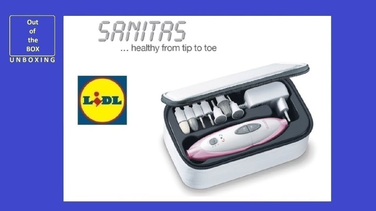 Sanitas Manicure Pedicure Set SMA 35 UNBOXING (Lidl 7 high-quality sapphire and felt attachments)