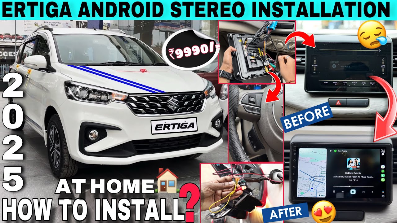 2025 Ertiga Android stereo installation 🔥 / maruti suzuki ertiga / ertiga modifications #ertiga