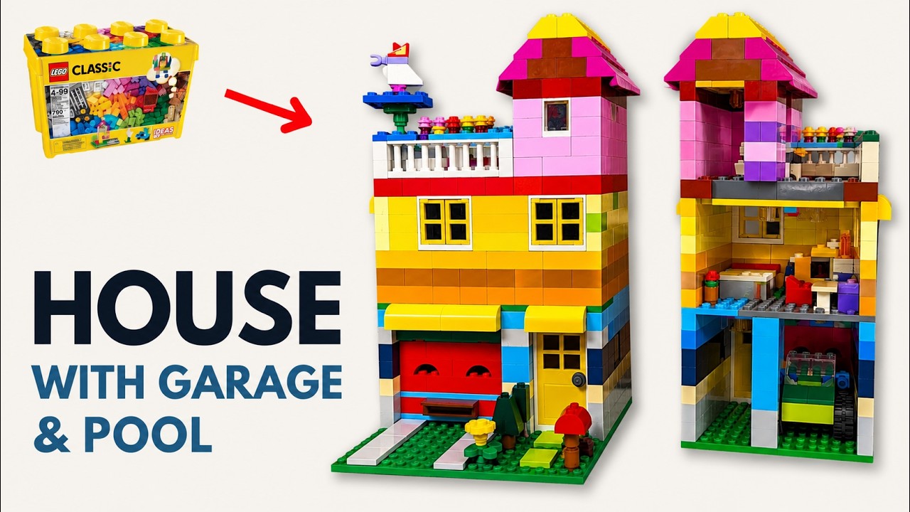 LEGO 10698 House with Garage & Swimming Pool MOC 🏡 | Calm Build