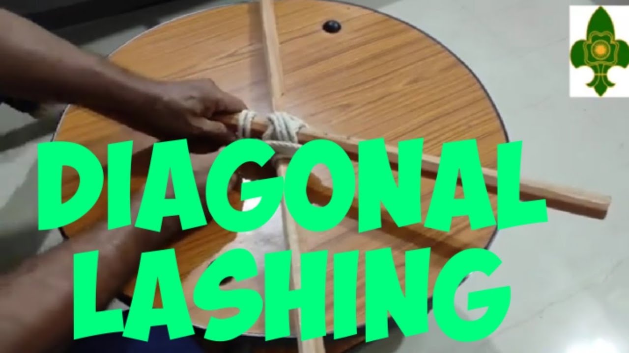 DIAGONAL LASHING/Part 18/Scouts&Guides/Knots/Lashing/Scout Masters Corner/Joseph Puthussery