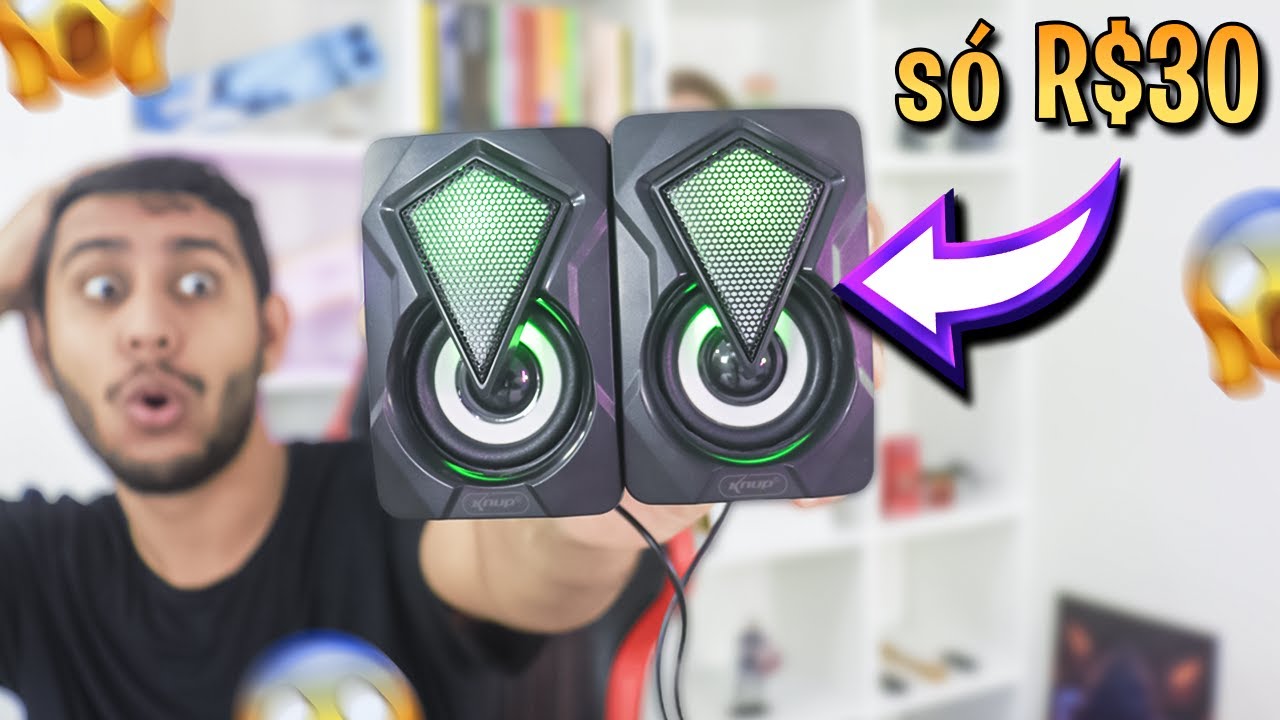 Comprei a MELHOR CAIXA DE SOM RBG para PC, NOTEBOOK e ATÉ CELULAR? KNUP KP-RO800 unboxing e review