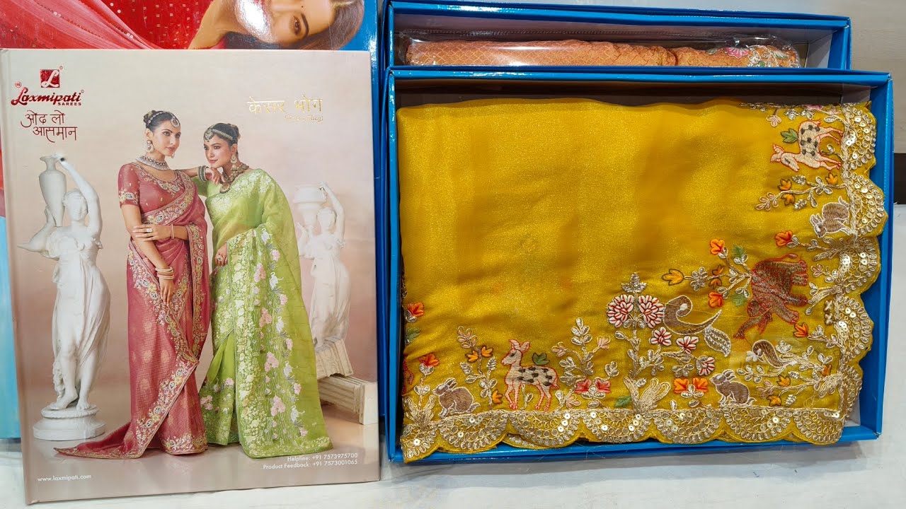 🔥Heavy Designer Saree | Kashmiri Hand work Saree💥 Laxmipati Fancy Saree | Laxmipati Party wear saree