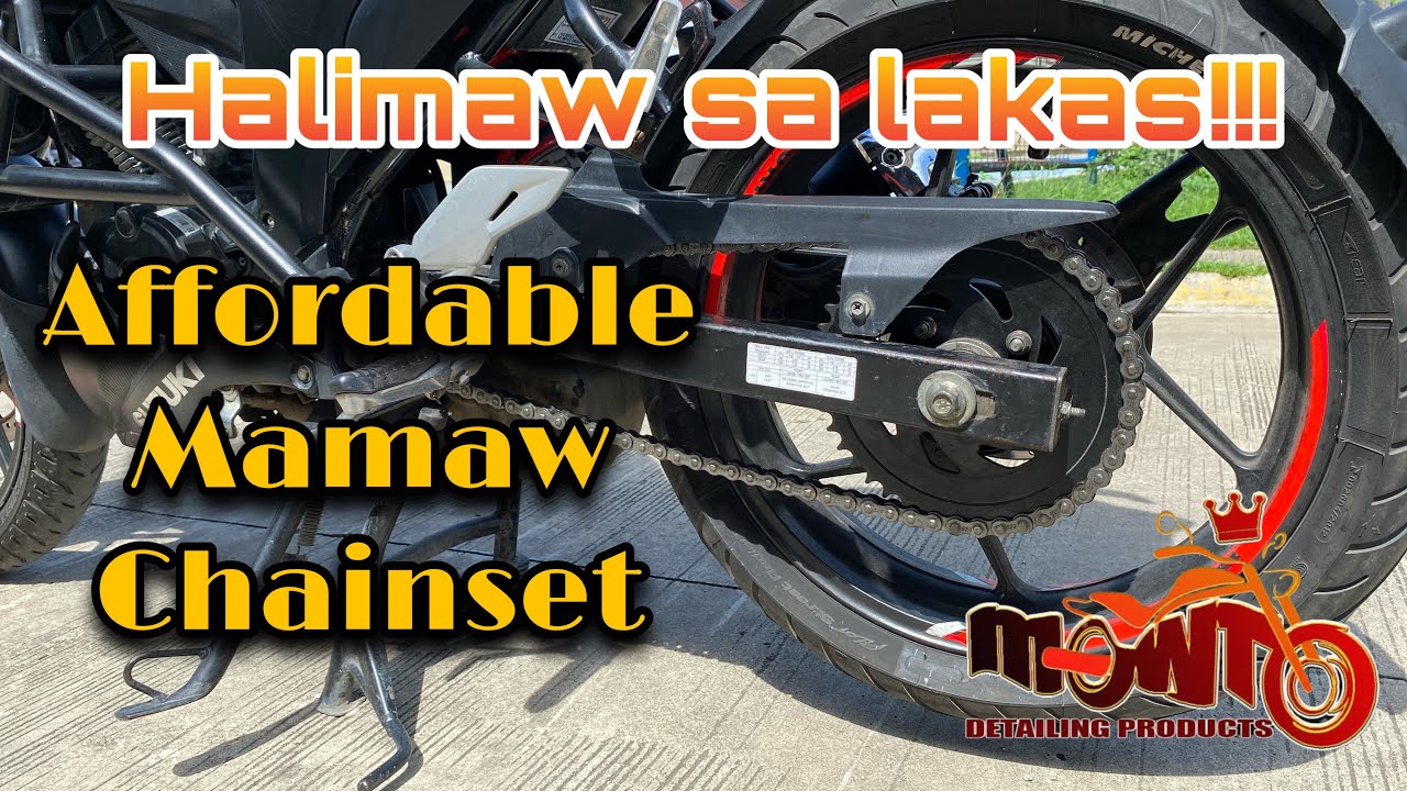 MAMAW CHAINSET FOR SUZUKI GIXXER 155 | DAGDAG POWER 100% | MOTOWKING DETAILING PRODUCTS