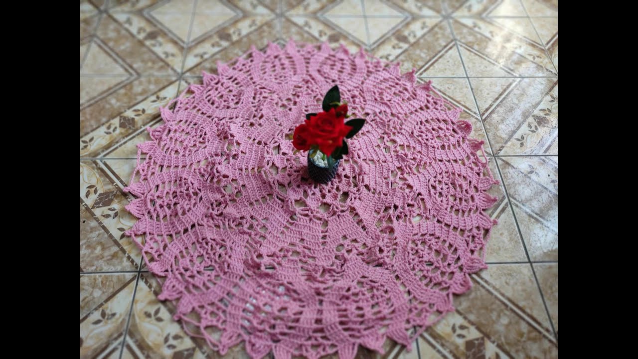 Nuevo Tapete Con 12 Flores Tejido a Crochet, Esta Publicado En El Canal 