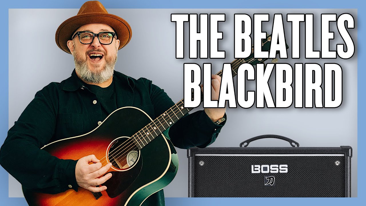 Научитесь играть на гитаре The Beatles Blackbird • Урок игры на гитаре + обучение