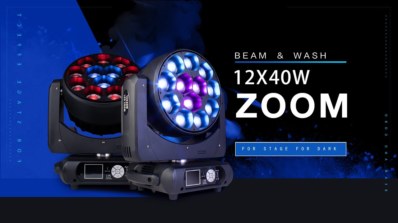 LED Beam/Wash Bee Eye 12x40w RGBW Moving Head DJ Disco Stage Moving Head Lights Stage DJ Lighting