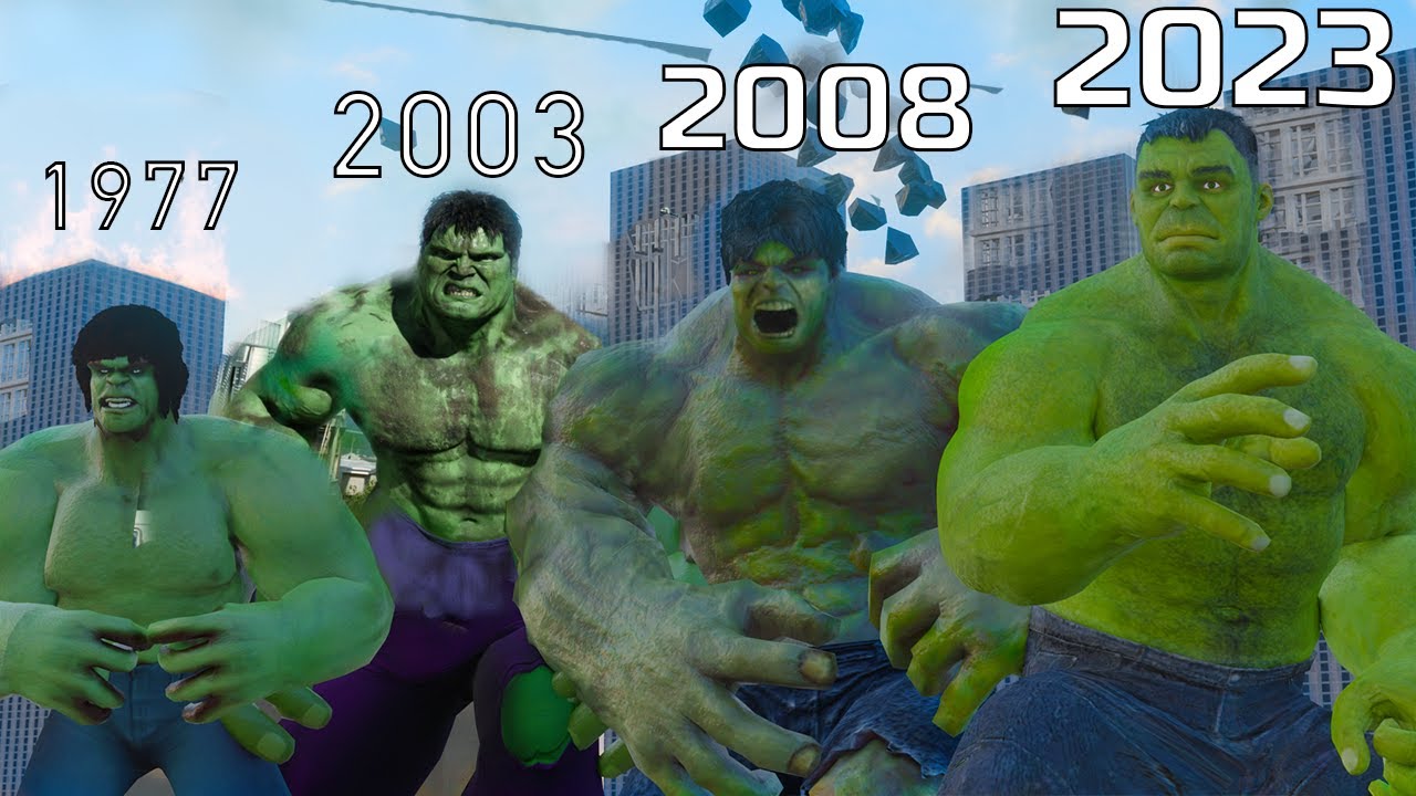 Evolution of HULK - Who is the Biggest HULK in Movies, TV, Cartoons and Games