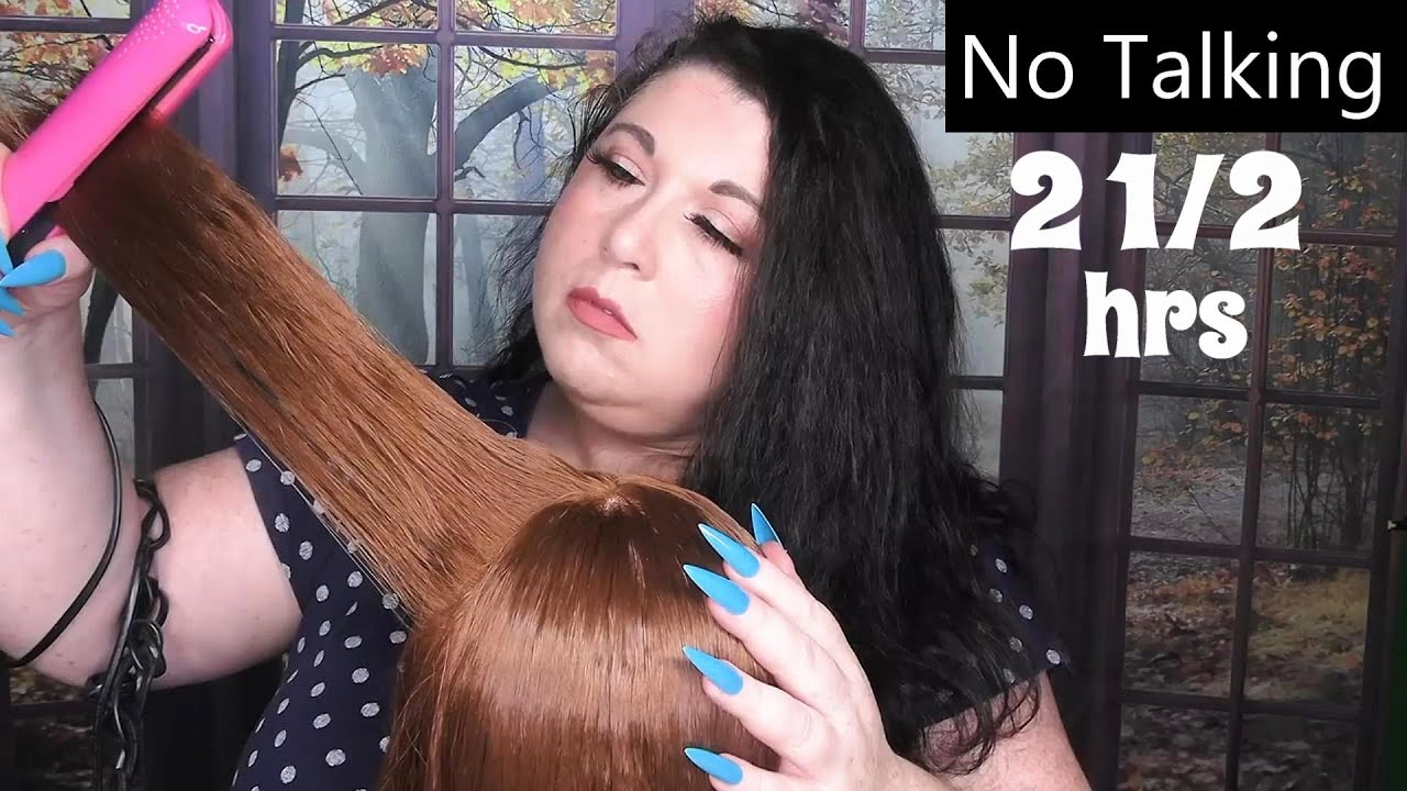 ASMR Hair Salon Roleplay Compilation (NO TALKING) Haircut, Hair Straightening, Blow Dry, Hair Wash