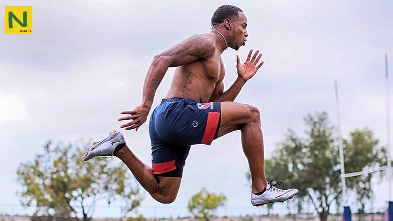 マネすれば足が速くなる?!世界最速ラグビー選手の科学的トレーニング【筋トレ】 | Carlin Isles Faster training
