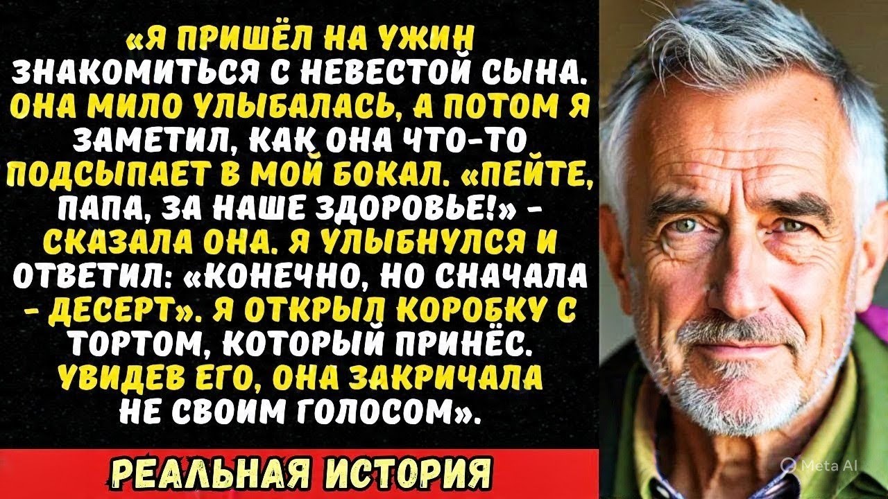 На семейном ужине невеста сына подлила мне яд. Но она не знала, что я принёс…