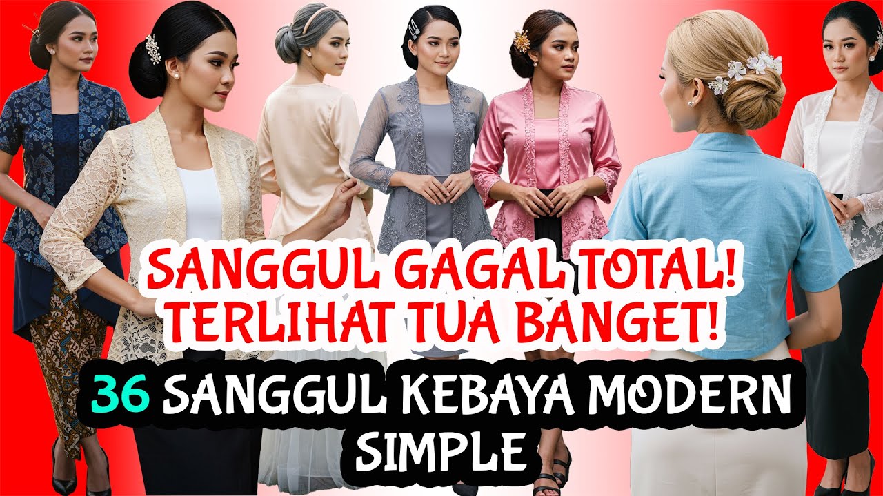 ✨ 😍WAJIB COBA! Sanggul Kebaya Modern Simple |Model Hairdo Rambut Untuk Baju Kebaya