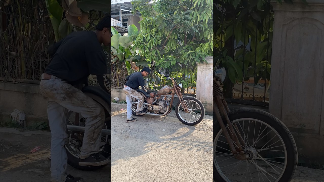 Udah jadi langsung tes ride Chopper mesin Honda gx 700cc 👌‼️ #custom