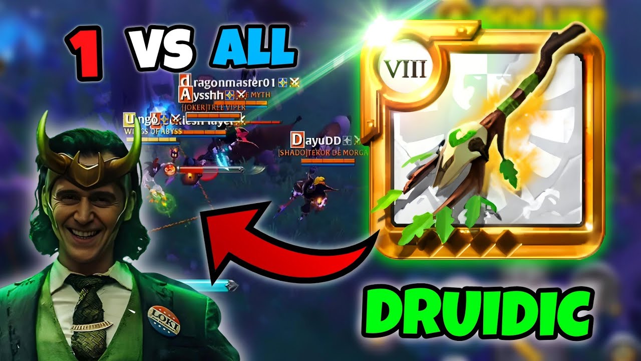 Druidic Staff💪: 1vs All Solo Open World PvP Mobile Gameplay -Albion Online