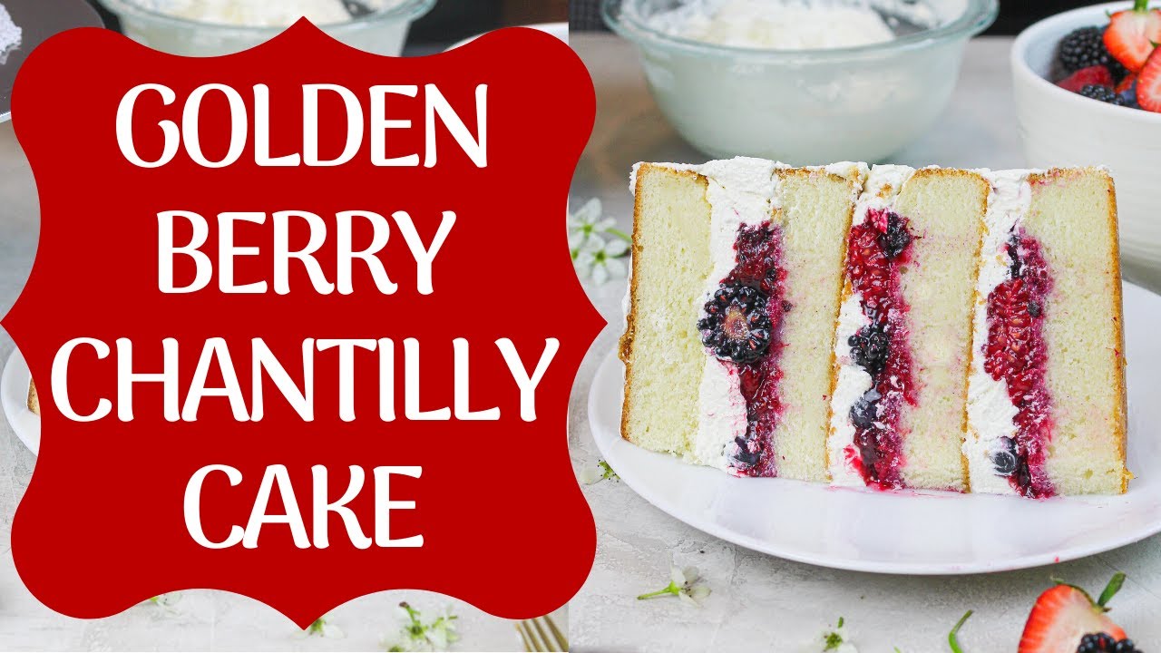 How To Make a Golden Berry Chantilly Cake From Scratch | CHELSWEETS