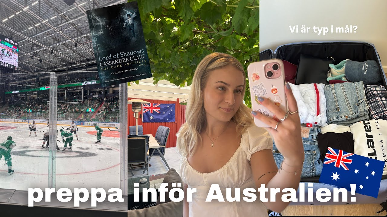 Preppa inför Australien med mig! Hejdå-fest, börjar packa m.m 🇦🇺🎉✈️