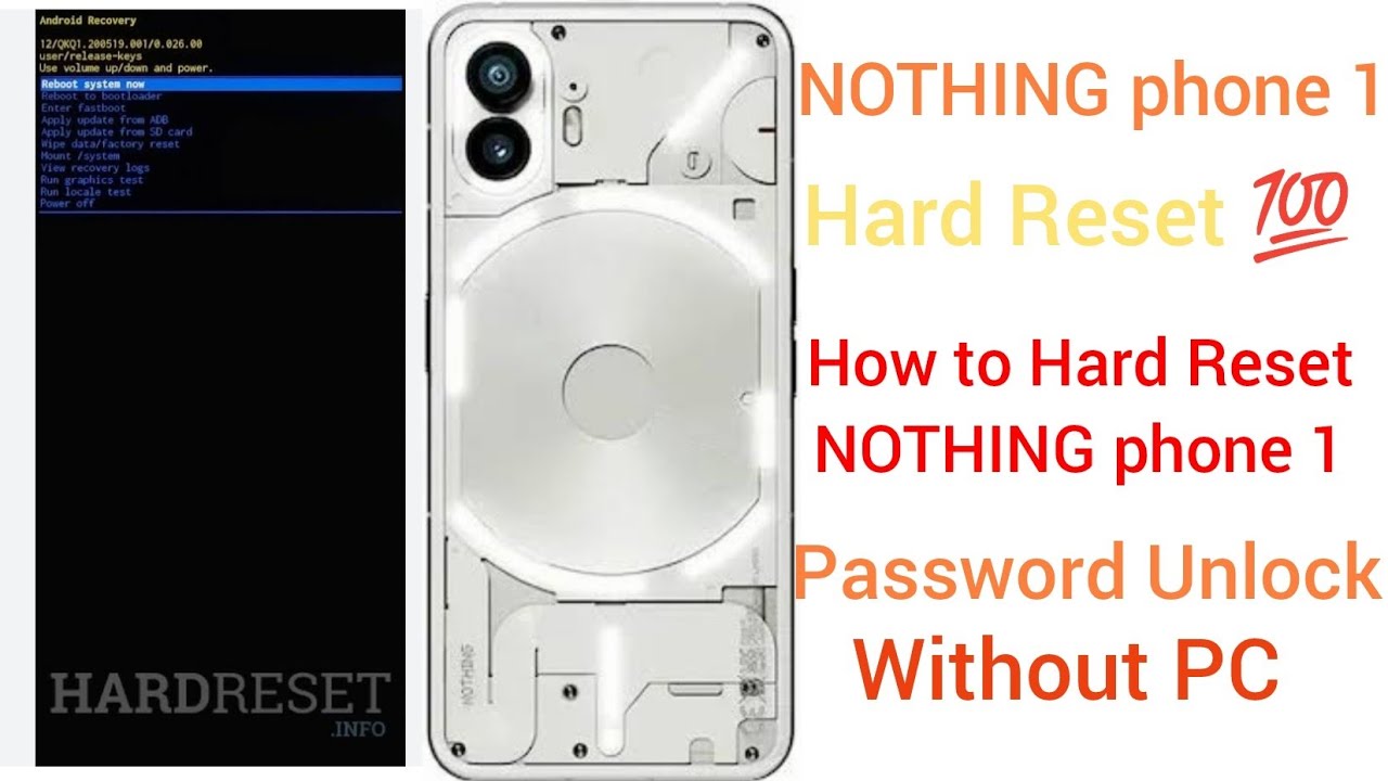 NOTHING phone1 Hard reset##NOTHING phone1 Screen lock Remove