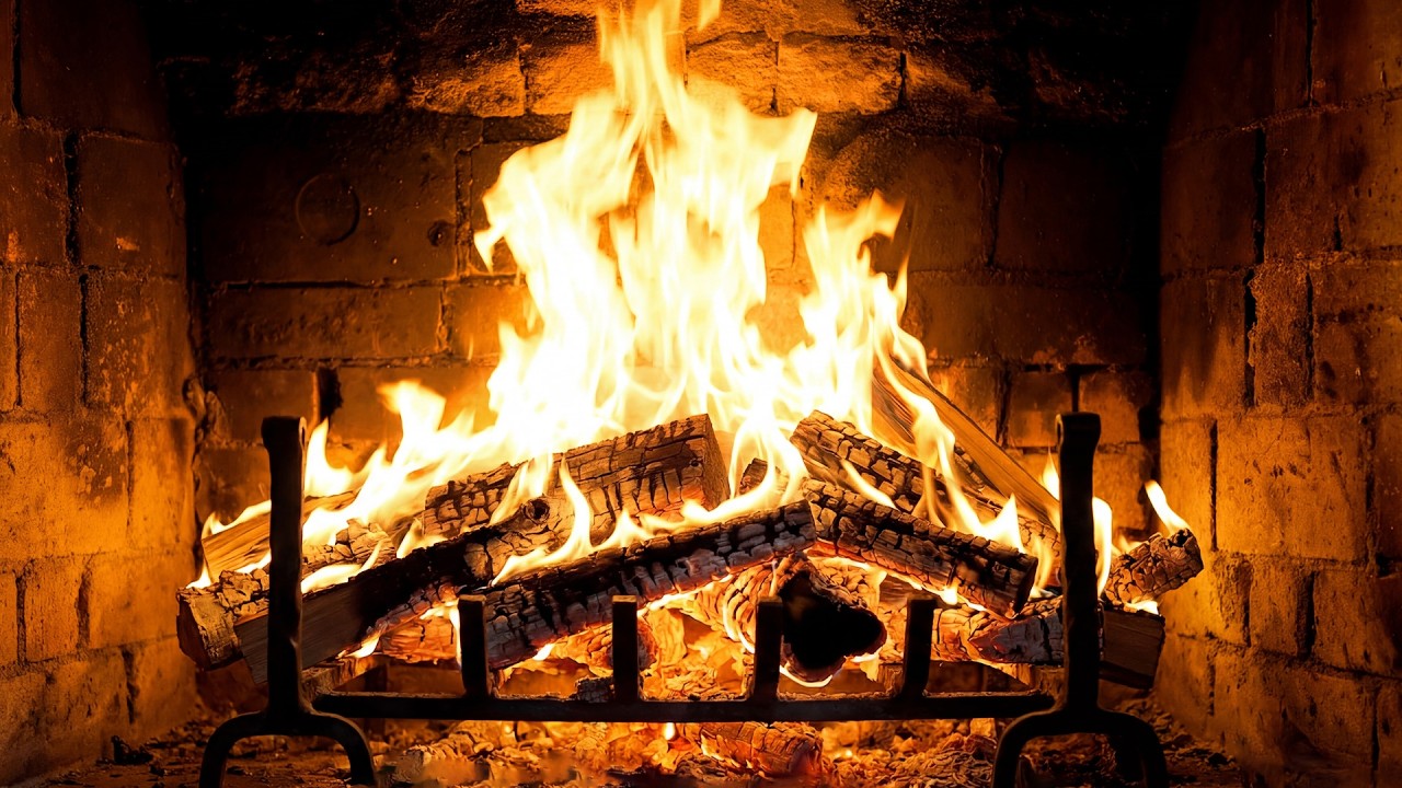 🔥 Fireplace Classic 4K. Cozy Fire with Crackling Fireplace Sounds. Fireplace 4K UHD