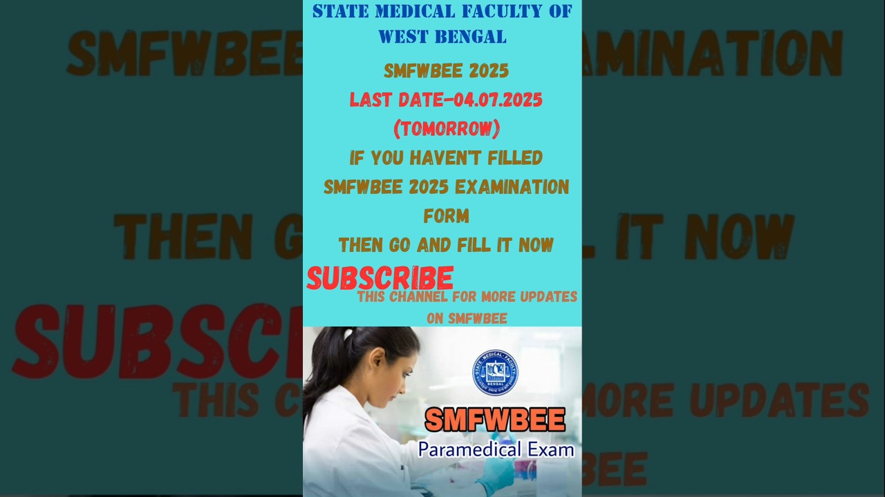 SMFWBEE 2025#smfwb#smfwbee#paramedical#dmlt#exam#entranceexam#youtubeshorts#viral#trending#mustwatch