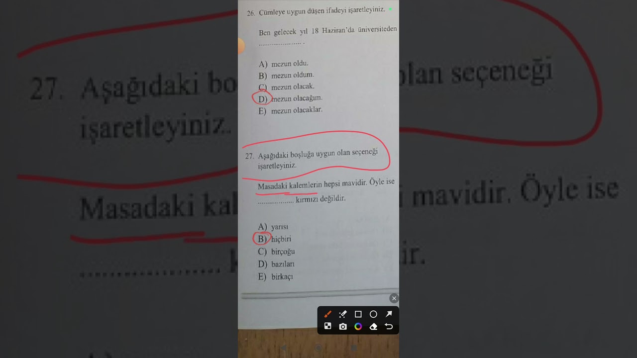 حل أسئلة اللّغة التّركيّة دورة 2023 بكلوريا مجالس الجزء 3 من السؤال21 حتى 30