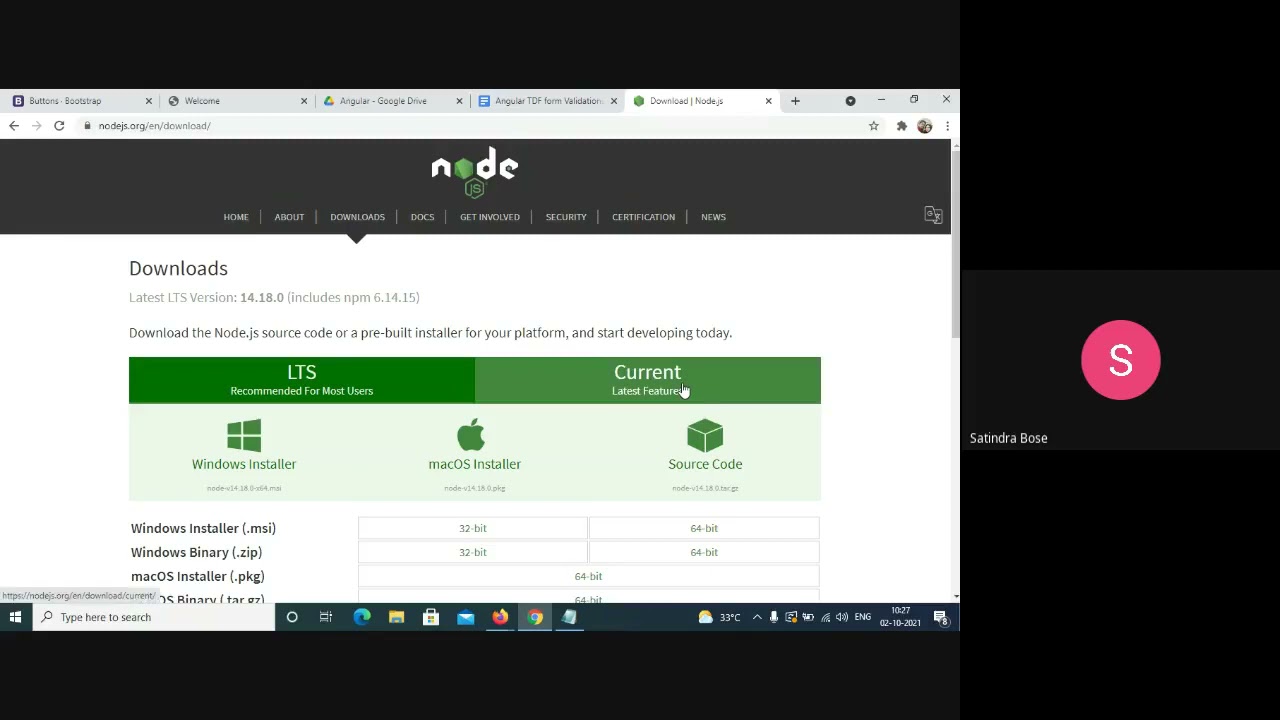 Class 12: Installation: Vs-code, Node.js, Angular CLI (2021-10-01)