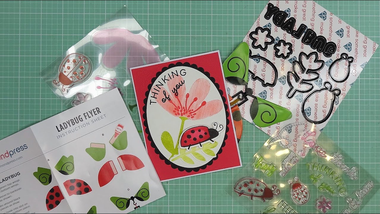 Diamond Press "Ladybug Flyer" Interactive Stamps & Dies Kit Review Tutorial! So Very Sweet & Fun!