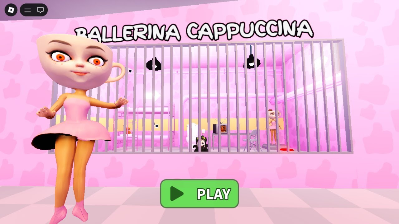 Ballerina Cappuccina Prison Run Obby | Roblox #roblox #scaryobby