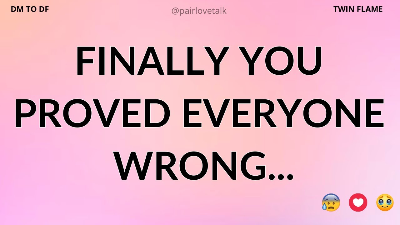 DM 💌 Finally you proved everyone wrong...😱 DM TO DF 🖤 Divine Masculine Energy