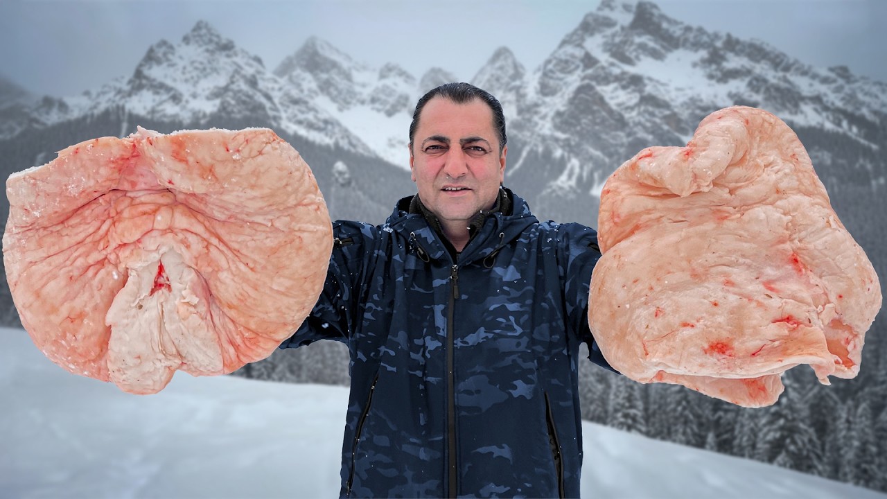 Azerbaycan Köyünde En Lezzetli Kuzu Kebabı ve Büyüleyici Kar Manzarası!