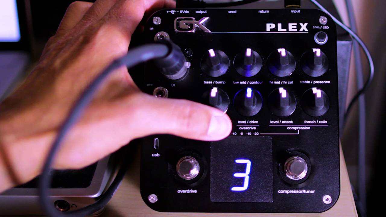 Gallien Krueger GK PLEX Preamp Pedal Sound Demo