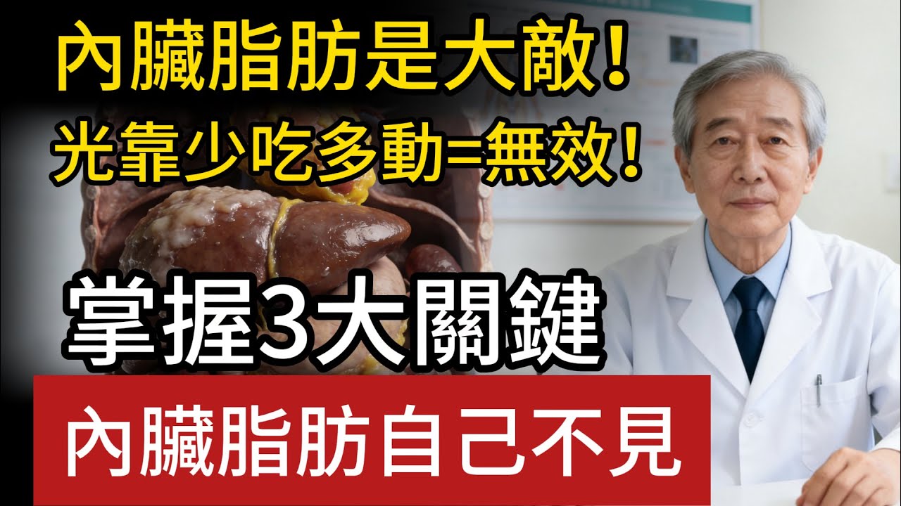 50歲後內臟脂肪怎麼減？醫師：別再只會少吃多動，簡單3招讓內臟脂肪自己燃燒。