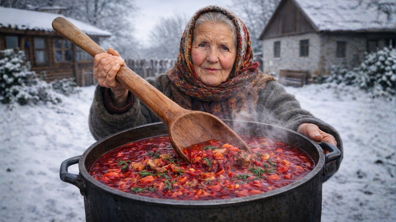 POV LIVE: Grandma Makes Borscht in a HUGE Pot (Village Style) 🥣