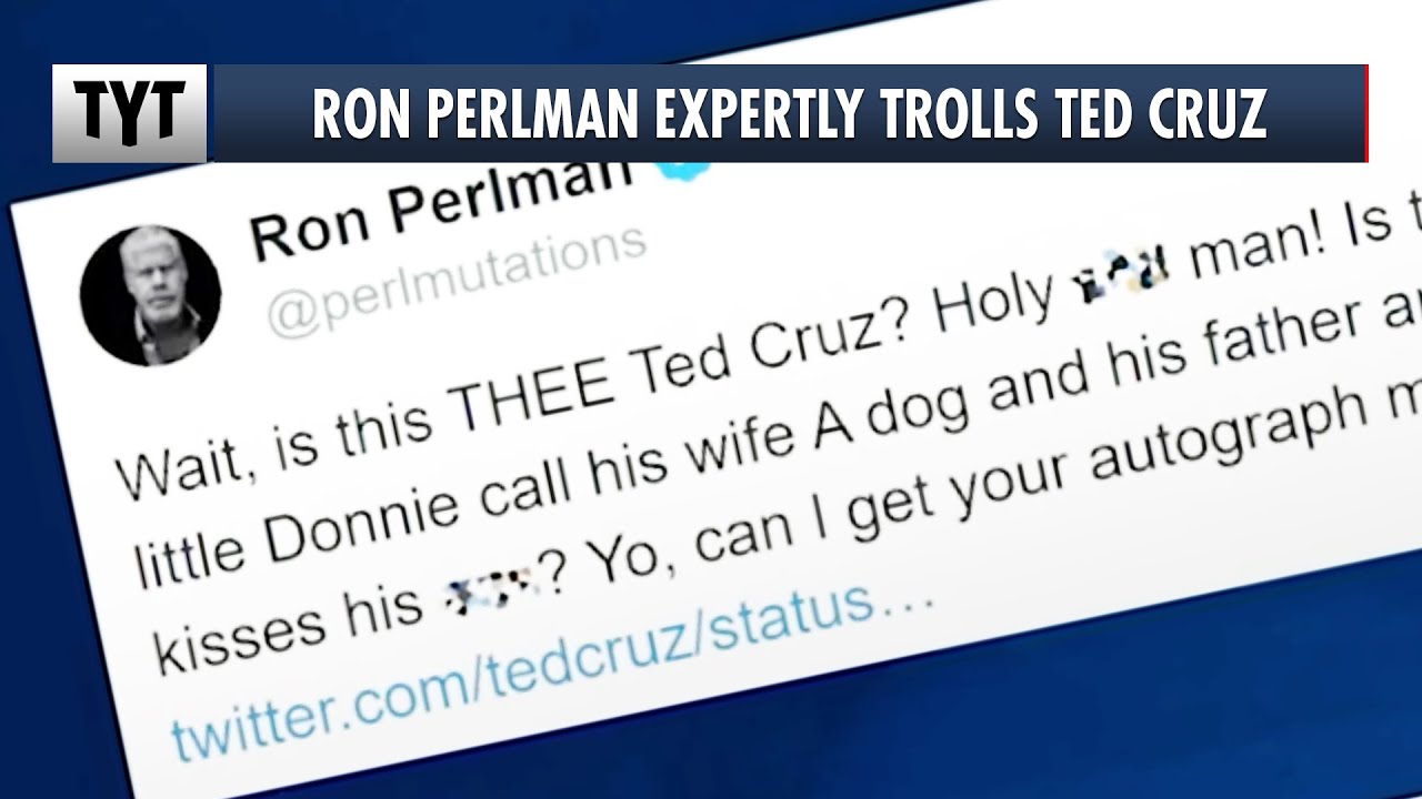 Ted Cruz PUNKED by Ron Perlman on Twitter