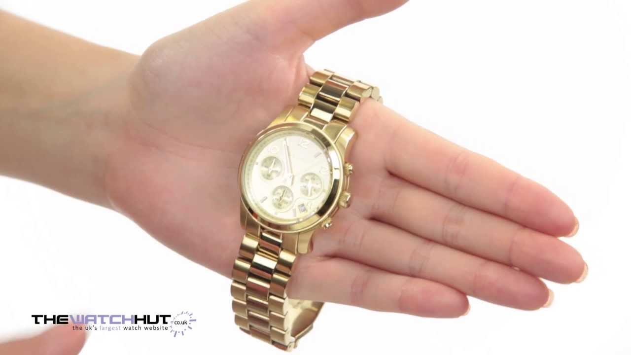 Michael Kors Ladies Gold Tone Steel Bracelet Watch MK5055