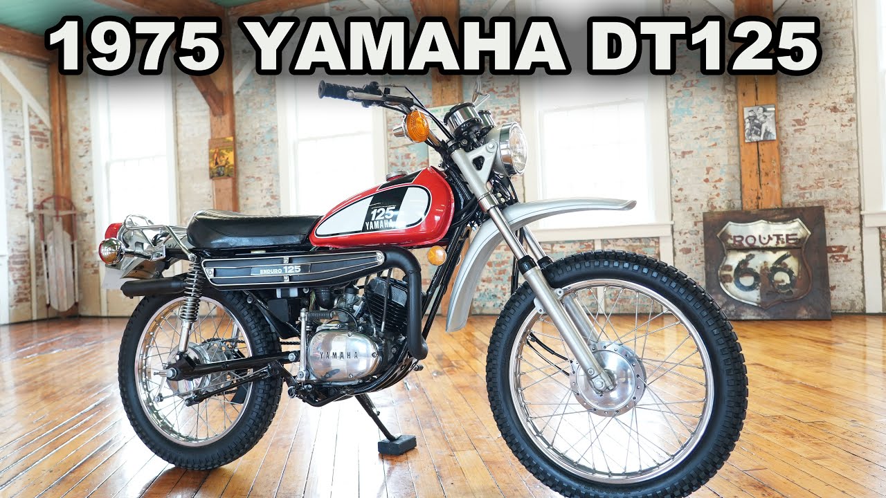 PRISTINE 1975 YAMAHA DT125 TIME MACHINE WITH OUR FIRST HELMET CAM RIDE ALONG