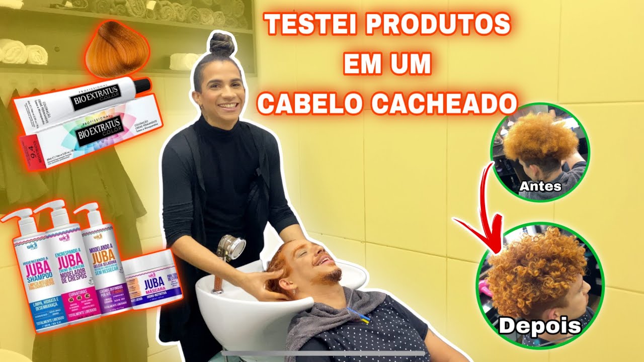 Testei a coloração BIO EXTRATUS 9.4 RUIVO / WIDI CARE em um cabelo cacheado