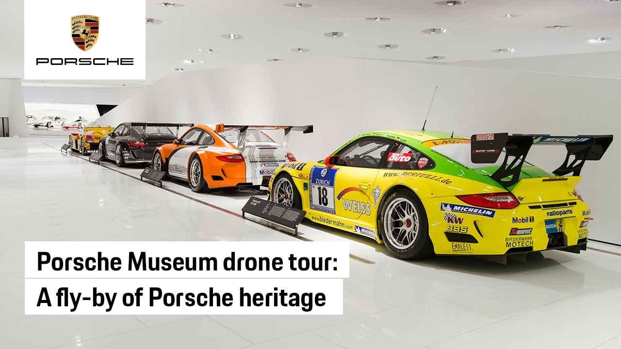 A flight at the Porsche Museum – a very special drone tour