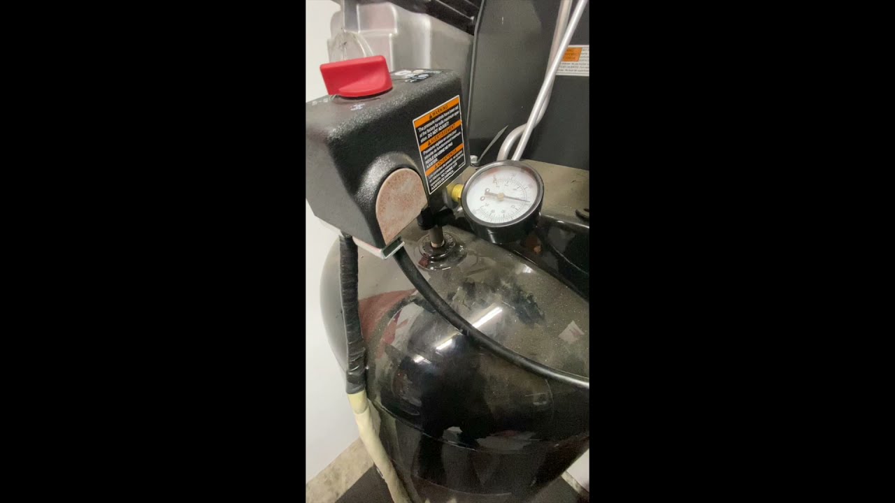 Upright compressor air leak at pressure switch