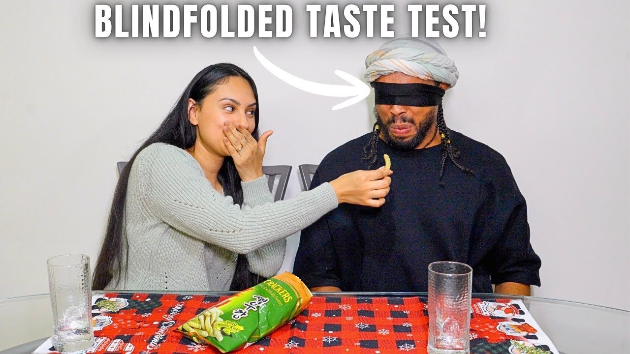 My Blindfolded Husband Tries Asian Snacks For The First Time!
