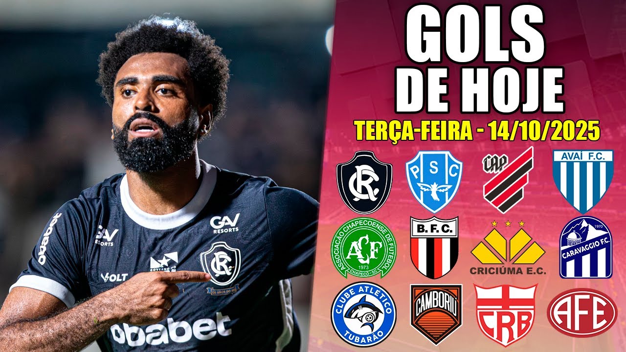 ⚽ TODOS OS GOLS DESTA TER&Ccedil;A-FEIRA 14/10/2025 - GOLS DE HOJE, BRASILEIR&Atilde;O S&Eacute;RIE B E COPA SC