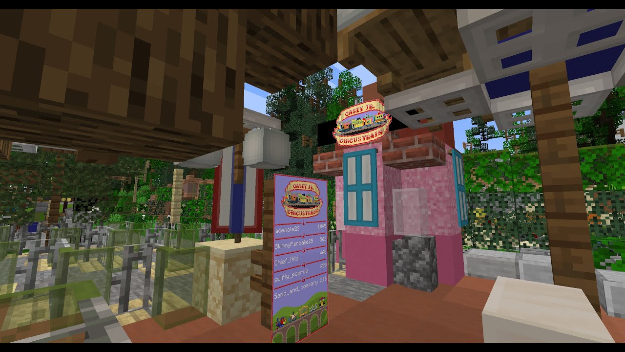 Minecraft Casey Jr. Circus Train Full Ride POV | MCParks