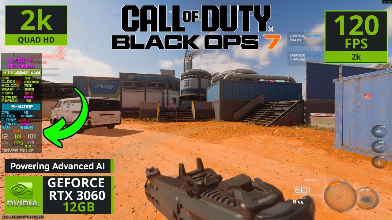 Call of Duty  Black Ops 7 (RTX 3060 12GB + i5-14400F) (2k) #alegears #nvidia #mongilstardive