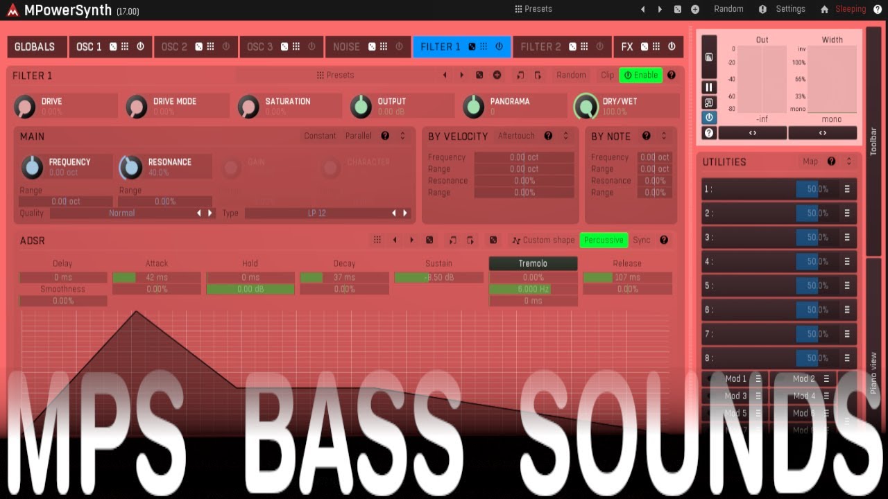 Creating Bass sounds in MPowersynth