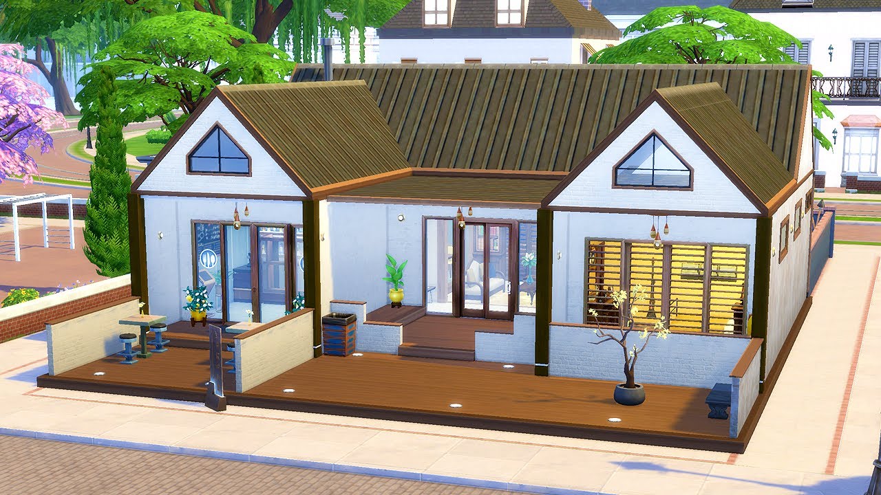 I built a home for my Mermaid and Spellcaster 💛💙 The Sims 4 Pack Legacy Challenge