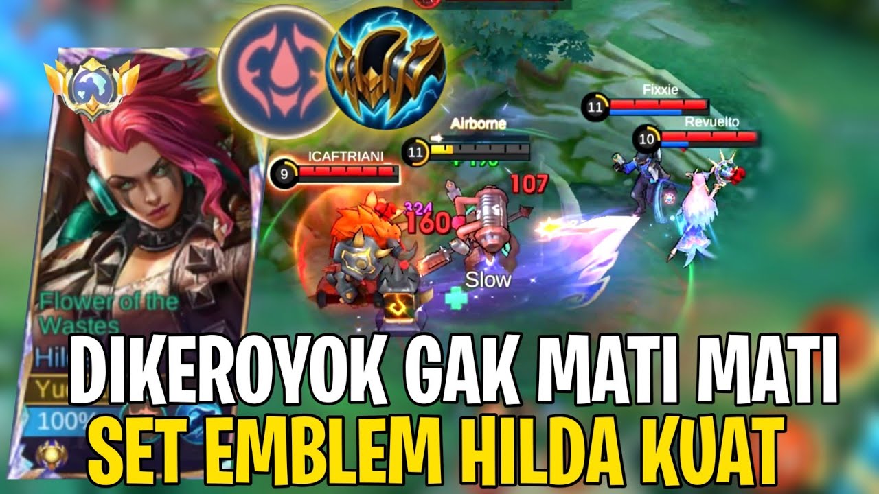 Keras Banget🔥Hilda Build Emblem Terkuat Top Global - Mobile Legends