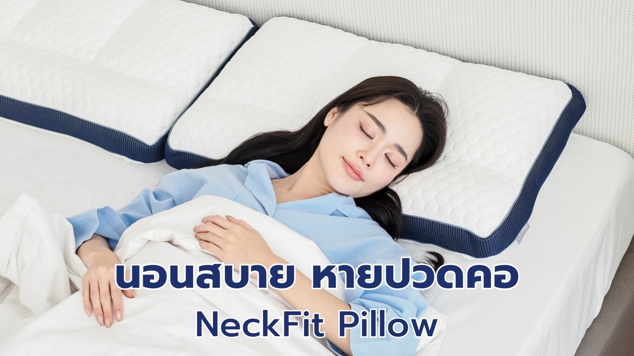 หมอนรองคอเพื่อสุขภาพดีไซน์ 4 โซน ปรับระดับได้ NeckFit Pillow นอนสบายขึ้นจริงไหม? ใครนอนปวดคอต้องดู!