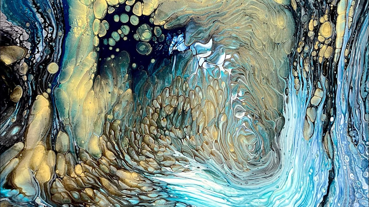 I Could Walk Into This Piece! - Deep Abyss - Galaxy Pour - Straight Pour - Fluid Art #tlppigments