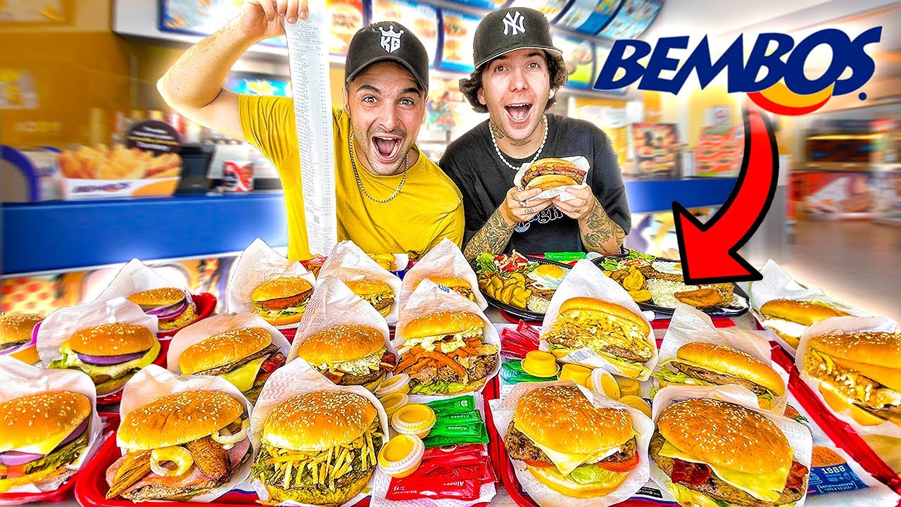 ESPAÑOL COMPRA TODA LA CARTA DEL BEMBOS!! ¿Mejor que Mc Donald's?