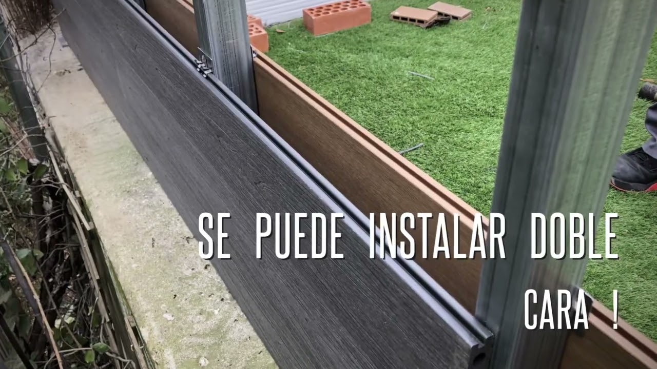 Como instalar CERRAMIENTO madera composite o madera sint&eacute;tica. Instalaci&oacute;n marca @decoysolucion.