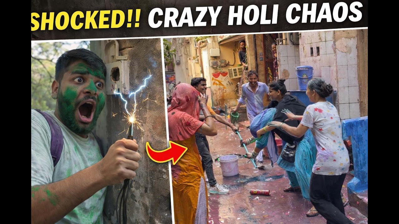 HAPPY HOLI SURPRISE FUNNY MOMENTS | SHOCKED CRAZY HOLI CHAOS | DELHI WALA VLOGS | #vloginhindi