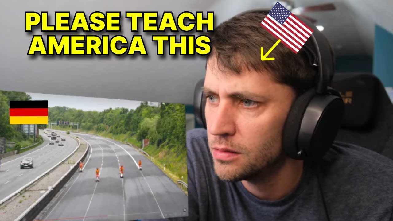 American reacts to Advanced German Road Construction